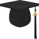 Unisex Adult Matte Graduation Cap Graduation Hat with Tassel Adjustable for High School and College (Black)