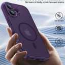 Faiono Magnetic for iPhone 16 Case [Full Camera Protection][Military-Grade Protection][Compatible with MagSafe] Shockproof Protective Slim Phone Case for iPhone 16, Dark Purple