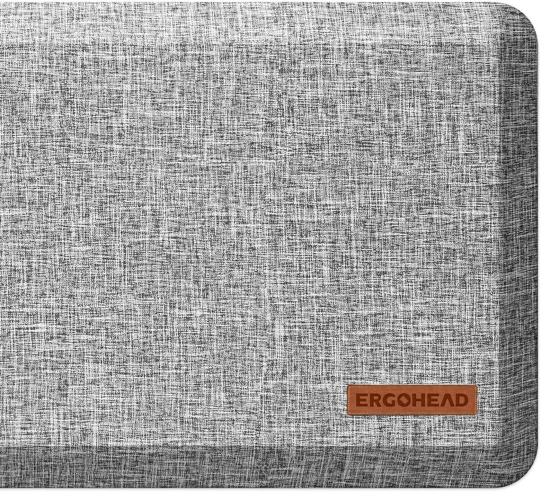 Anti Slip 7/8 inchs Anti Fatigue Kitchen Floor Mat, Ergonomic Comfort Standing Mat, Waterproof Kitchen Runner for Home, Kitchen, Office, Laundry, Garage (Light Gray, 17.3" x 39" -0.87") (39"L x 17"W x 0.9"Th)