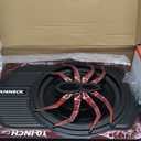 1600W 10" Slim Under Seat Subwoofers with Built-in Amp | LED Ambient Light, Deep Bass, Individual Controls (LPF/Gain/Bass Boost), High Output Distortion-Free Audio, Suitable for All Vehicle Models