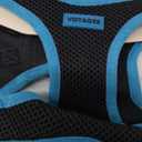 Best Pet Supplies - All Weather Mesh/Plush, Reflective, No Pull Harness for Small, Medium Dogs, Cats - Secure with Hook & Loop Fastener, Buckle, Double D-Rings - Black/Blue Trim, L (L (Chest: 18 - 20.5"))