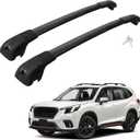 Car Roof Rack Cross Bars Compatible with 2014-2025 Subaru Forester (Fit for Raised Side Rails), Aluminum Lockable Roof Cross Bars for Kayak Bike Rooftop Cargo Carrier Bag Basket Luggage