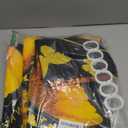 4 Piece Shower Curtain Sets, Sunflower Leaf Summer Gold with Non-Slip Rugs, Toilet Lid Cover and Bath Mat, for Bathroom Decor Set, 72" x 72"