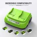 Greenworks 40V 8A Dual Port Rapid Charger(Genuine Greenworks Charger)