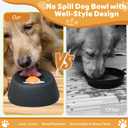 Yipetor Slow Feeder Dog Bowls for Liquid Treat, Entertained Ball-in Bone Broth Dog Lick Bowl, 3/4 Cup Yogurt Pup Lick Toy for Large Medium Small Breeds Dietary Supplement/Post-op Nutrition