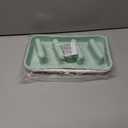 stuuikf 2-Pack Rectangular Silicone Tortilla Holder - 4-Slot Taco/Wrap Stand with Non-Slip Base (Cream & Mint), Kitchen Essential for Meal Prep, Parties & Food Trucks, Dishwasher Safe