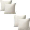 Sublimation Throw Pillow Covers Blank 16x16 Inch Cushion Covers Decorative Square Couch Pillow Case Set of 4 Linen Off-White