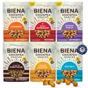 BIENA Chickpea Snacks - Crunchy Roasted Chickpeas - High Fiber Vegan Protein Snack for Adults & Kids - 6-Pack, 5 oz Bags - BBQ, Habanero, Honey Roasted, Lil' Bit of Everything, Sea Salt, Rockin' Ranch Exp 3/5/27
