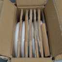 HaWare Stoneware Plates Set of 6, 7.9" Salad Plates, Reactive Glaze Ripple Ceramic Dish Set for Appetizer, Dessert, Scratch Resistant, Small Dinner Plate, Microwave and Dishwasher Safe, Speckled White