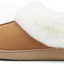 Jerzmy House Slippers for Women, Memory Foam Fuzzy Woman Slippers Suede Faux Fur with Arch Support Plush Lining Collar, Comfy Warm Winter Home Shoes for Indoor Outdoor 8