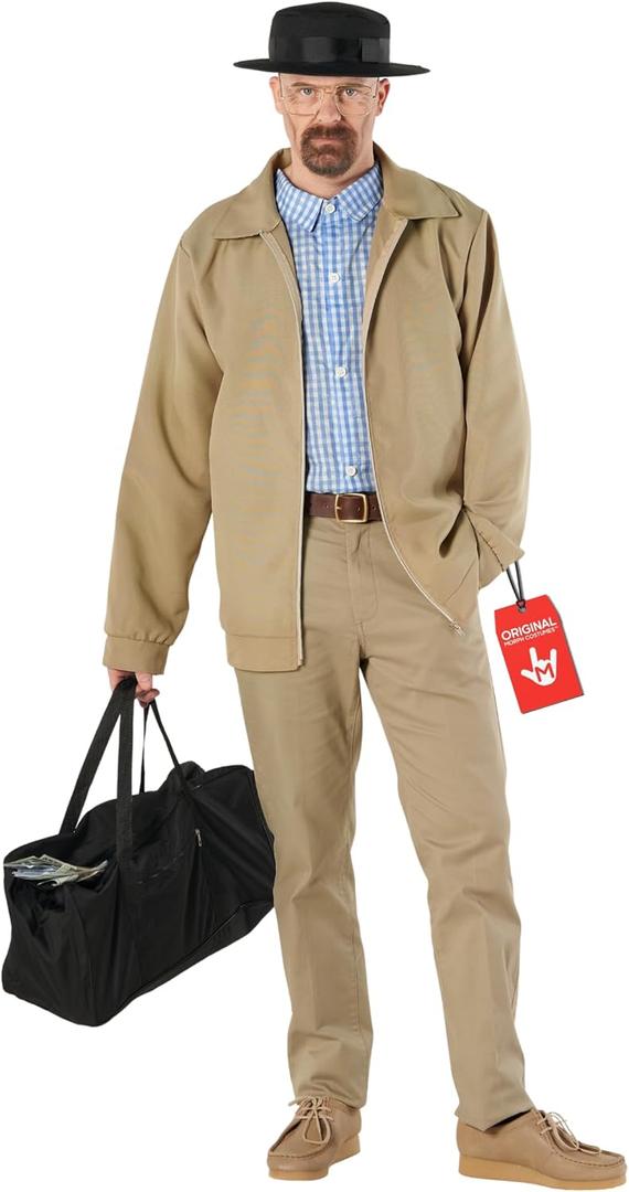 Morph Bad White Chemist Costume Men TV Show Character Outfits Halloween Costumes For Men (Large)