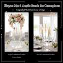 4PCS Acrylic Candelabra Flower Stand Centerpieces, Clear 5 Arm | 2 in 1 Acrylic wedding Centerpieces Stand for Birthday Party Event Decor, Fit LED Candle