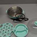 Elite Gourmet Easy Electric 7 Egg Capacity Soft, Medium, Hard-Boiled Cooker Poacher, Scrambled, Omelet Maker with Auto Shut-Off and Buzzer, BPA Free (Mint)