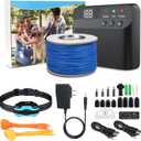 PcEoTllar Electric Fence for Dogs, Electric Dog Fence System, 1 Water Resistant Collar Receiver, with 656Ft Underground/Aboveground Boundary Wire, for Small Medium Large Dogs