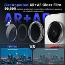 Tensea (3+2PCS Compatible with Samsung Galaxy S25 Ultra Camera Lens Protector, 9H Tempered Glass Camera Cover Screen Protector Metal Individual Ring [Installation Tray][Case Friendly] (Clear)