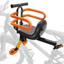 Child Bike Seat - Front Mount, Kids Bike Seat for Adult Bike,Retractable Baby Bike Seat Front Mounted, Toddler Bike Seat for Children 2~6 Years (with fence and backrest)