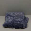 Cozy Bliss Faux Fur Throw Blanket for Couch, Cozy Soft Plush Thick Winter Blanket for Sofa Bedroom Living Room, 50 * 60 Inches Blue