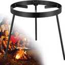 Campfire Tripod for Cooking - Campfire Cooking Equipment, Outdoor Fire Pit Stand, Portable Cast Iron Open Camping Tripod cookware for Dutch Oven,Grill,Lodge,firepit