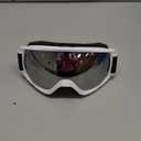 findway Ski Goggles OTG - Over Glasses Snow/Snowboard Goggles for Men, Women & Youth - 100% UV Protection (A1-white Silver Vlt 10%)