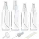 Xolaawa Small Spray Bottle, Clear Empty Mini Travel Plastic Bottle. Premium spray bottles for perfumes and cosmetics. 2 * 1oz, 2 * 1.7oz. (4 Pack)