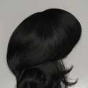 Short Black Shaggy Layered 80s Mullet Pixie Wig with Bangs Wolf Cut Curly Synthetic Natural Funny Adult Fake Fun Hair Replacement Wigs for White Women Daily Party Cosplay Costume Halloween Use