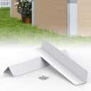 BJADE'S Aluminum Siding Corners Metal Corner Guards for Vinyl Siding,Outside Weed Whacking Protection3 3/8'' x 3 3/8'' x 15 3/4'',2 Pack