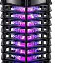 Bug Zapper, 3000V High Powered Mosquito Fruit Fly Zappers Killer, Insect Fly Swatter Zapper Mosquito Trap Outdoor, Fly Traps, Gnat Killer for Indoor, Home, Garden, Backyard (Black)