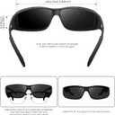 Night Driving Glasses for Men Women Fit Over Sunglasses Anti Glare Polarized HD Night Vision Glasses (A3 Matte Black/Grey)