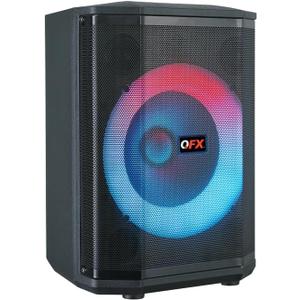 QFX Loud Bluetooth Party Speaker with 8" Woofer, LED Lights, TWS Pairing, FM Radio, USB/TF Playback, Wired & Wireless Microphones, Echo & EQ Controls – Portable Rechargeable – QFX E-B8