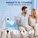 Portable Air Conditioners Fan, 1200ML Personal Evaporative Air Cooler with Water Tank, Ice Cooling Fan, Mini Desk Swamp Cooler for Bedroom, Office, Dorm, Home
