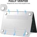 AKIT Compatible with MacBook Air 13 inch Case Sparkly 2025 2024-2022 M4 M3 M2 A3240 A3113 A2681, Glossy Glitter [Anti-Cracking] Hard Shell Laptop Case Cover for MacBook Air 13.6 inch 2025, Haze Blue