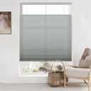 LazBlinds Top Down Bottom Up (TDBU) Cordless Cellular Shades, Light Filtering Honeycomb Shades Thermal Insulation Noise Reduction Blinds for Windows, 34" W x 64" H, Grey