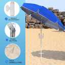 Northroad 8ft Large Beach Umbrella w/Sand Anchor Vent Tilt, Heavy Duty High Wind Patio Umbrellas w/Carry Bag,UV 50+ Sun Protection Portable Sunshade Umbrellas for Garden Pool Backyard