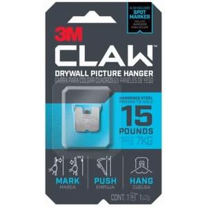 3M 3PH15M-1ES CLAW Drywall Picture Hanger & Marker, Holds 15-Lbs. - Quantity 4