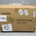 Stainless Steel Low Entry Cat Litter Box, Large Odor-Free High-Sides