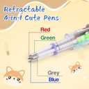 30Pcs Mini Multicolor Pens in One 4-in-1 Cute Pens Bulk for Kids, Ballpoint Pen for Birthdays and Children's Parties, Fun Gifts Assorted Ink Kawaii Pen