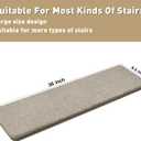 PURE ERA Ultra Plush Carpet Stair Treads 9.5 X 36 Inch Cream Gray 7 Pcs