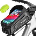 ROCKBROS Bike Phone Bag Waterproof Bike Bag Phone Mount EVA Hard Shell Bike Pouch with Rain Cover Compatible with iPhone 14/12/11 Pro XR XS Max Phones Below 6.8