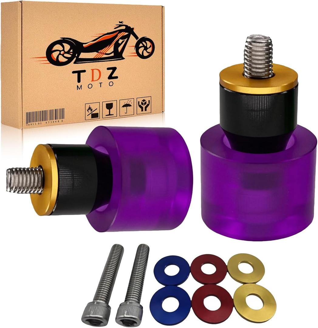 TDZ Motorcycle Decorative Wheel Install on 1-1/4" Engine Saddlebag Guard for Harley & Any Other Brand 1.25 Crash bar, Violet Wheel