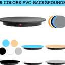 JAYEGT Motorized Rotating Display Stand, 360 Degree Electric Rotating Potography Turntable for Products DisplayLive Show Remote Control +5 Colors Backgrounds (Black/23.6Inch/330Lbs Load/Wired)