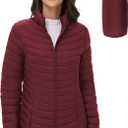 ROYAL MATRIX Women's Packable Puffer Jacket Lightweight Quilted Puffer Jacket Winter Warm Puffy Jacket with Stand Collar
 XL