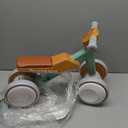 Colorful Lighting Baby Balance Bike Toys for 1 Year Old Boys Girls Gifts, Toddler First Bike 12-24 Months with Adjustable Soft Seat, 4 Silent Wheels Ride on Toy, Perfect First Birthday Gifts (Green)