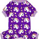 XPUDAC Dog Pajamas for Small Medium Dogs, Strechy Soft Dog Clothes for Dogs Girl Boy Pet Jumpsuit, Cat Onesie, L