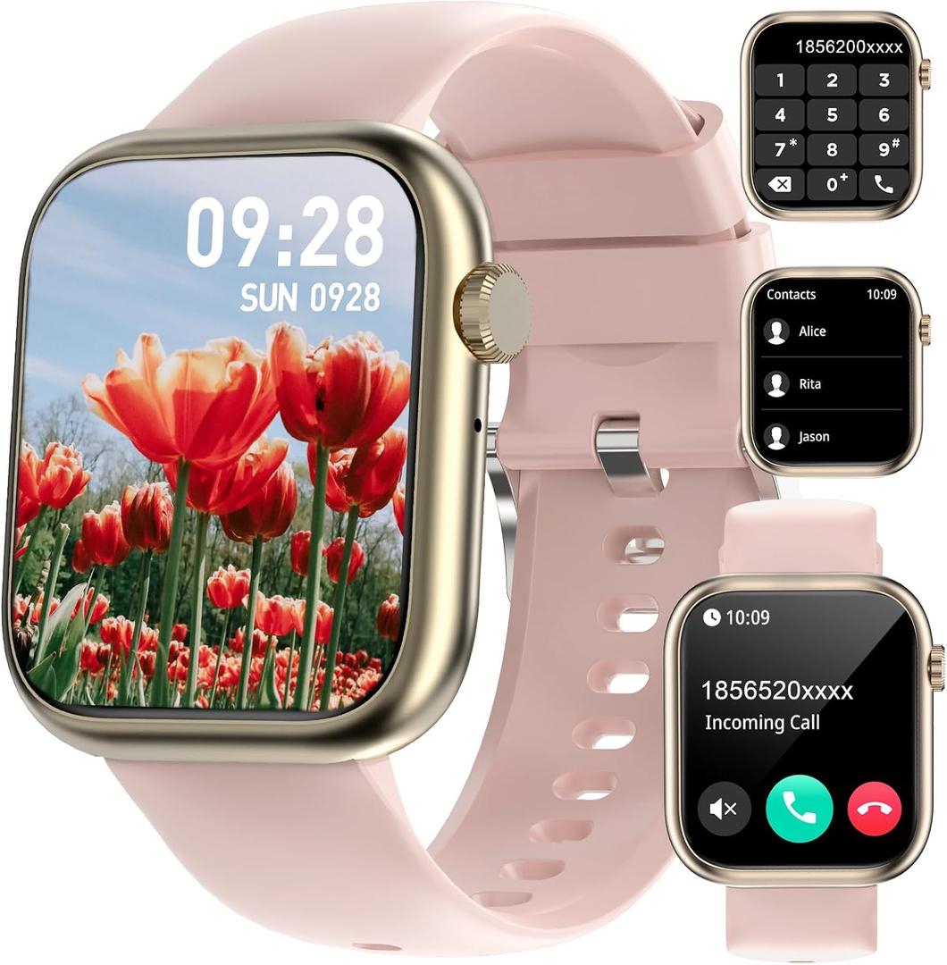 GADIXY Smart Watches for Women Answer/Make Calls, 1.83" HD Fitness Watch with Heart Rate/Sleep Monitor, 110 Sports Activity Trackers, IP68 Waterproof, Women Smartwatch for Android/iOS,Pink