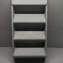 Dog Stairs - Pet Stairs with 4-Step Design for Beds, Couches, Cars - Pet Steps for Puppies, Kittens, and Small Pets by PETMAKER (Gray)