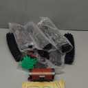 Hitish Train Set for Kids, Electric Train Toys with Realistic Light Sounds Smoke, Christmas Train Model Gifts for Toddlers Boys Girls, Steam Locomotive, Luxury Track & 2 Glowing Passenger Carriages