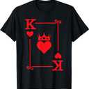 King Hearts Card Costume - Playing Cards - King of Hearts T-Shirt, XL