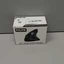 Ergonomic Wireless Rechargeable Mouse, Bluetooth+USB A+Type C(3 in 1) Connection, 5 Levels Up to 4800 DPI, 6 Silent Buttons, 2.4GHz Carpal Tunnel Vertical Mice, for Laptop, Desktop,MacBook-black