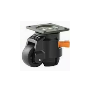 Stem Leveling Casters Wheel with Ratchet Handle Set of 4 Height Adjustable Caster, 1/2 Inch and M12 Stem Size, Total Load 580 Lbs Heavy Duty Industrial Retractable Casters T50