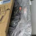 Extra Large Enclosed Stainless Steel Cat Litter Box with Lid - XXXL Giant Metal Enclosed High Sides Litter Boxes for Multi-Cat Households and Overweight Cats - Black (White)